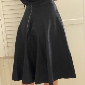 French Connection Faux Leather A Line Skirt